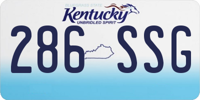 KY license plate 286SSG