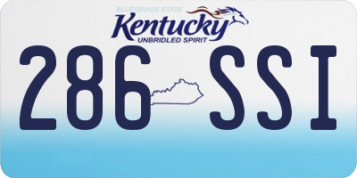 KY license plate 286SSI