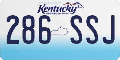 KY license plate 286SSJ