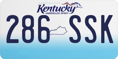 KY license plate 286SSK