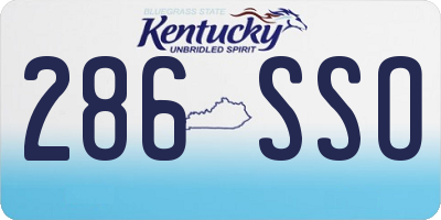 KY license plate 286SSO