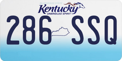 KY license plate 286SSQ