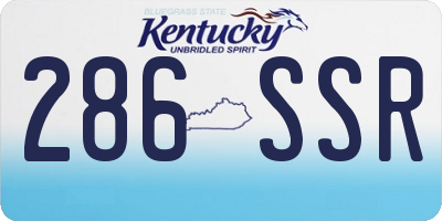 KY license plate 286SSR