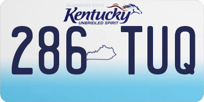 KY license plate 286TUQ