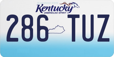 KY license plate 286TUZ