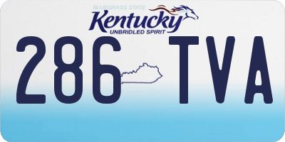 KY license plate 286TVA