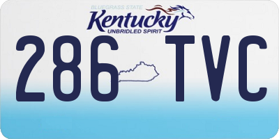 KY license plate 286TVC