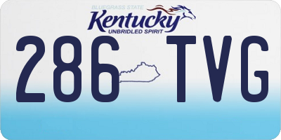 KY license plate 286TVG