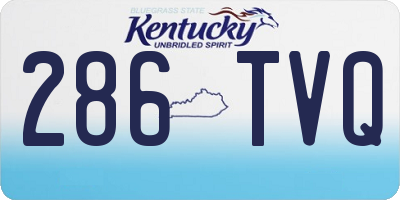 KY license plate 286TVQ