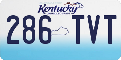 KY license plate 286TVT