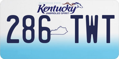 KY license plate 286TWT