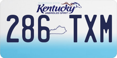 KY license plate 286TXM