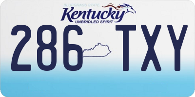 KY license plate 286TXY