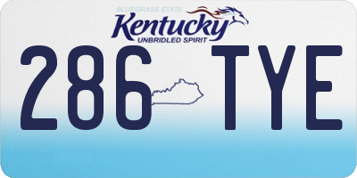 KY license plate 286TYE