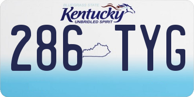 KY license plate 286TYG