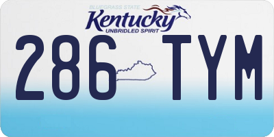 KY license plate 286TYM