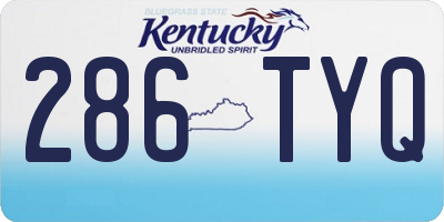 KY license plate 286TYQ