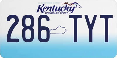 KY license plate 286TYT