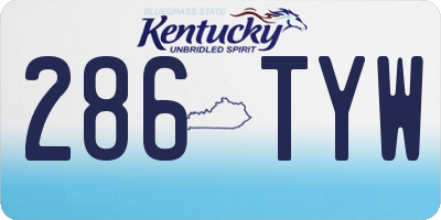 KY license plate 286TYW