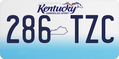 KY license plate 286TZC