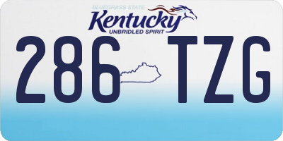 KY license plate 286TZG