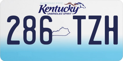 KY license plate 286TZH