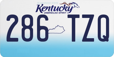 KY license plate 286TZQ