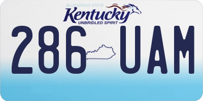 KY license plate 286UAM
