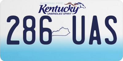 KY license plate 286UAS