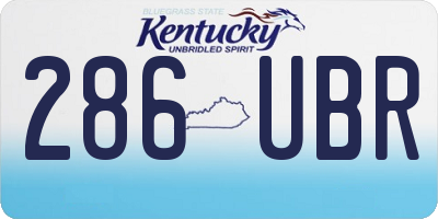 KY license plate 286UBR