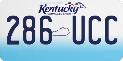 KY license plate 286UCC