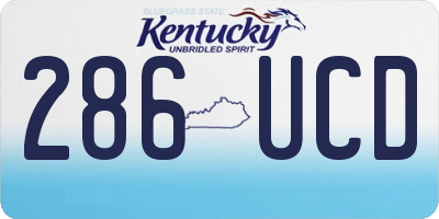 KY license plate 286UCD