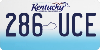 KY license plate 286UCE
