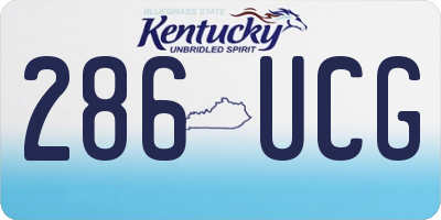 KY license plate 286UCG