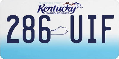 KY license plate 286UIF