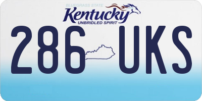 KY license plate 286UKS