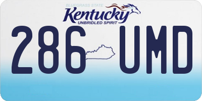 KY license plate 286UMD