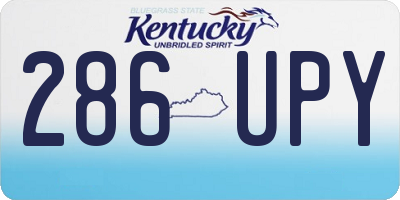 KY license plate 286UPY