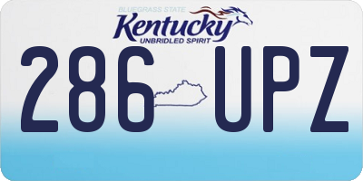 KY license plate 286UPZ