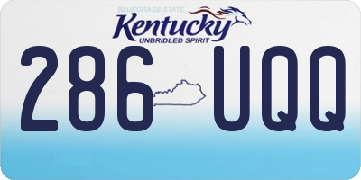 KY license plate 286UQQ