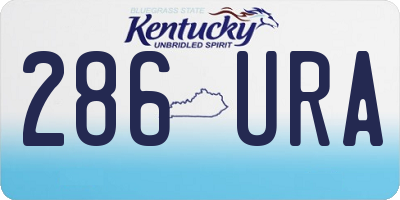 KY license plate 286URA