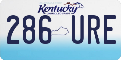 KY license plate 286URE