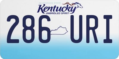KY license plate 286URI