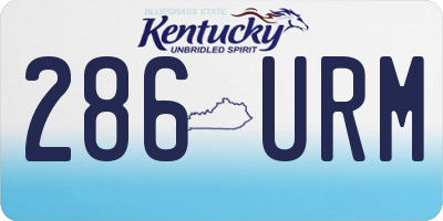 KY license plate 286URM