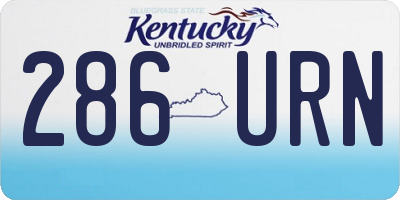 KY license plate 286URN