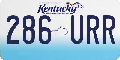 KY license plate 286URR