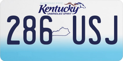 KY license plate 286USJ