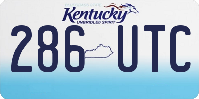 KY license plate 286UTC
