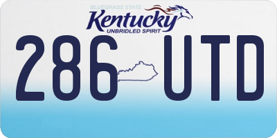 KY license plate 286UTD