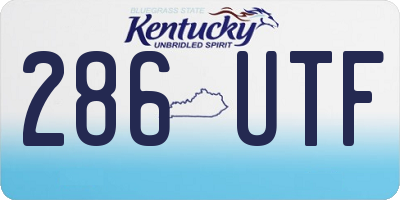 KY license plate 286UTF